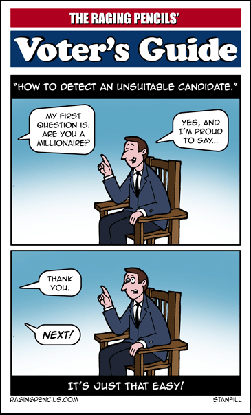 The comic about millionaire congressman.