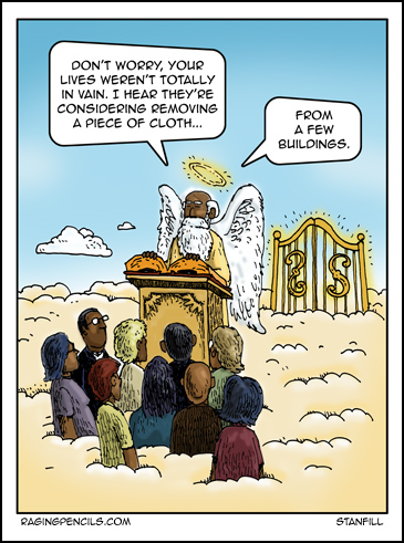 The progressive cartoon about the Saint Peter and the Charleston nine.