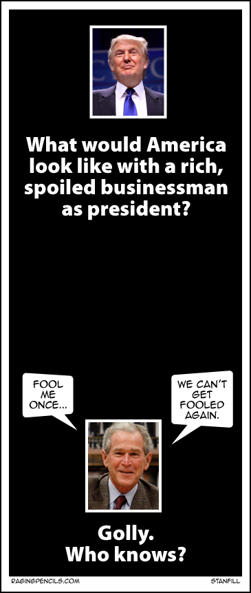 The progressive web comic about Donald Trump's resemblance to George W. Bush.