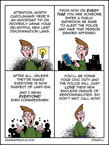 The progressive web comic about the North Carolina LGBT discrimination laws.