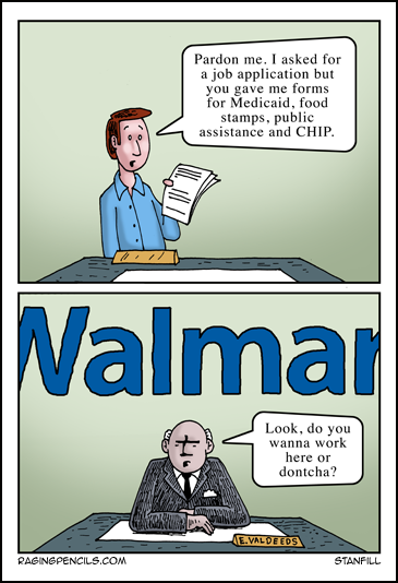 The progressive web comic about Walmart's low wages.