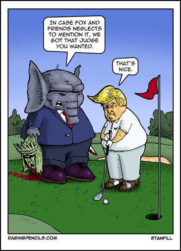 Why Lady Liberty's head? Because Uncle Sam's nut-sack is harder to discern. The progressive web comic about the nuclear option and judge Gorsuch.