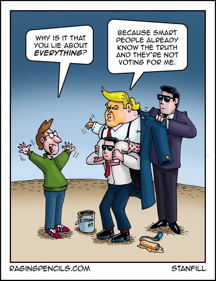 Progressive comic about Trump's public image.