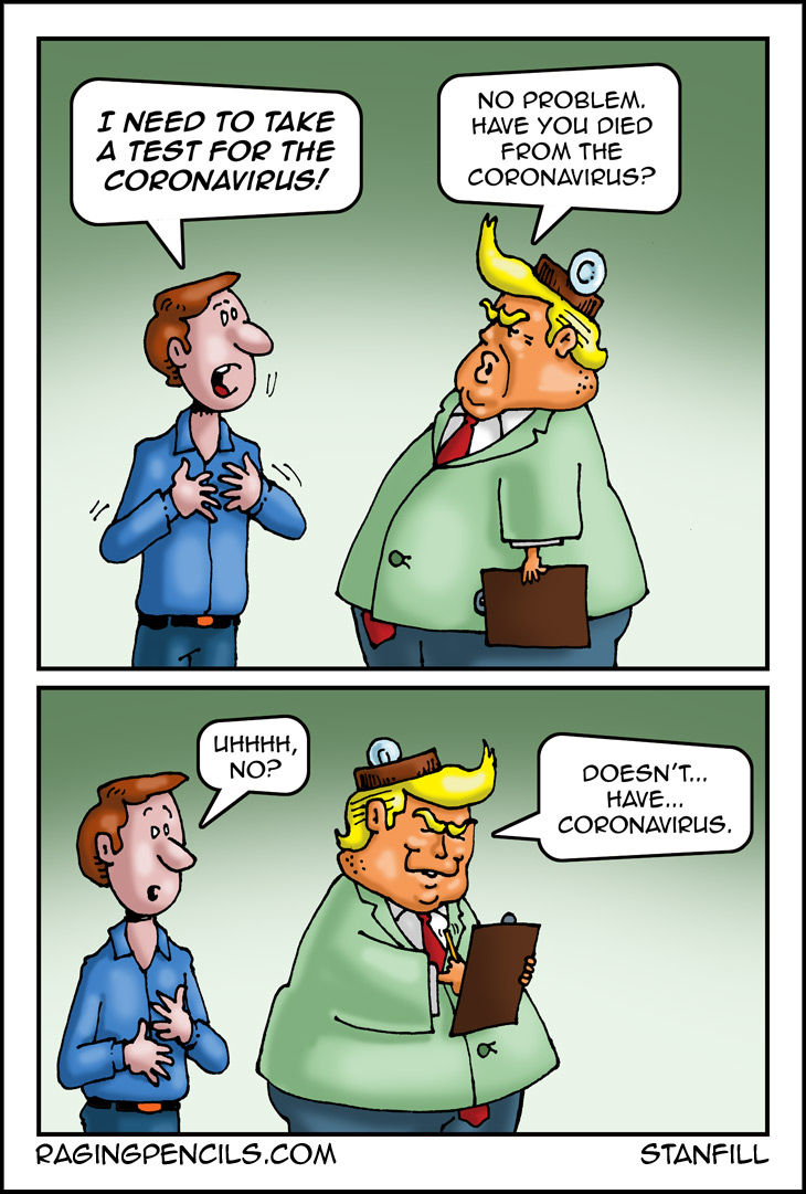 The progressive web comic about how Trump is half-assing the coronavirus response.