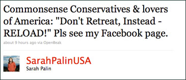 sarah palin tweet