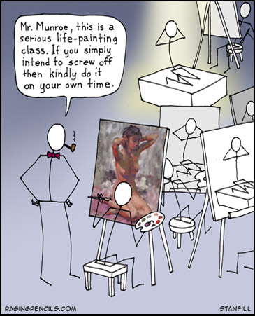 Stick-figure life painting