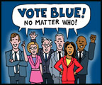 vote blue comic