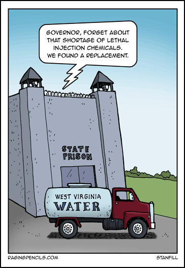 The comic about the poisoned water in West Virginia.