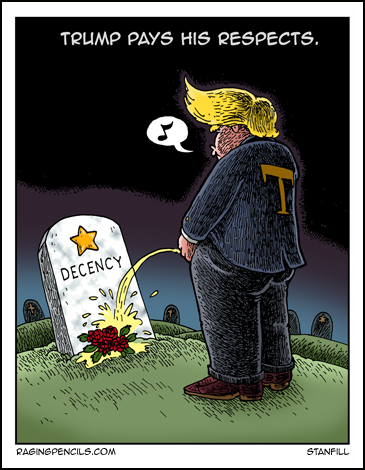 The progressive web comic about that evil, moronic piece of shit, Donald Trump.