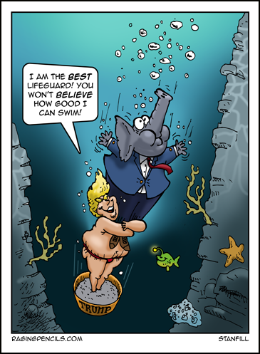 The original date of appearance of this comic was August 8, 2016. The progressive web comic about Trump destroying the GOP.