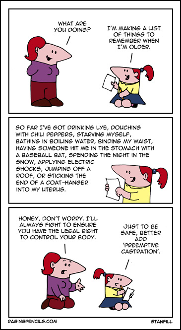 There will always be abortion. Might as well make them safe abortions. The progressive web comic about the end of legal abortion.