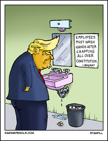 The progressive comic about Trump ignoring the Constitution