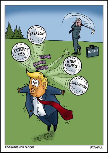 The progressive web comic about Trump being hit on head by golf balls.