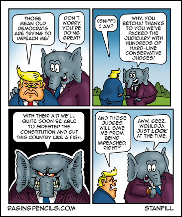Progressive comic about Trump packing the judiciary with hard-line conservative judges.