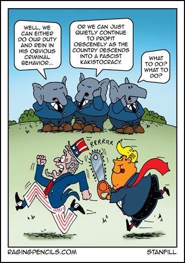 Progressive comic about Republicans refusing to rein in Trump.