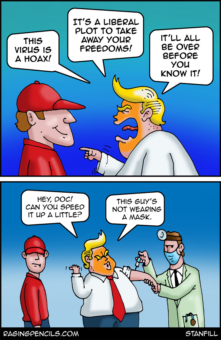 The progressive web comic about Trump lying about covid-19.