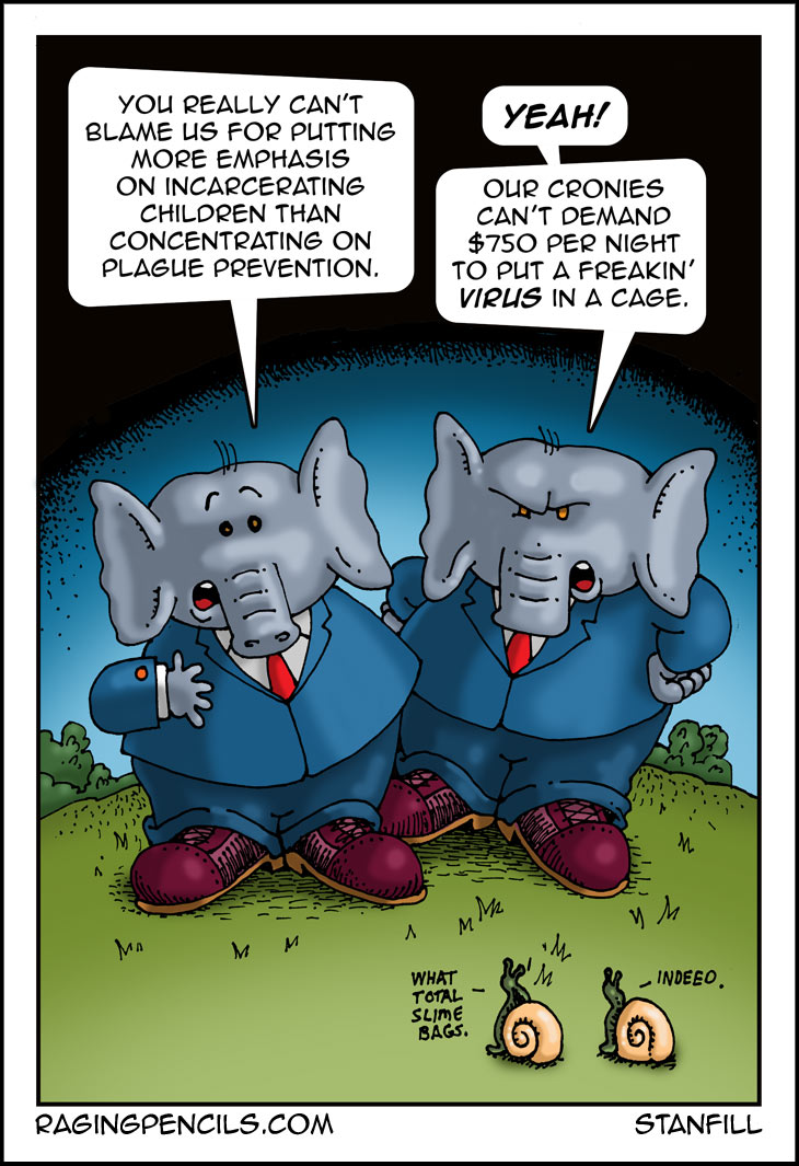 Progressive comic about how  Republicans care more about profit than public health.