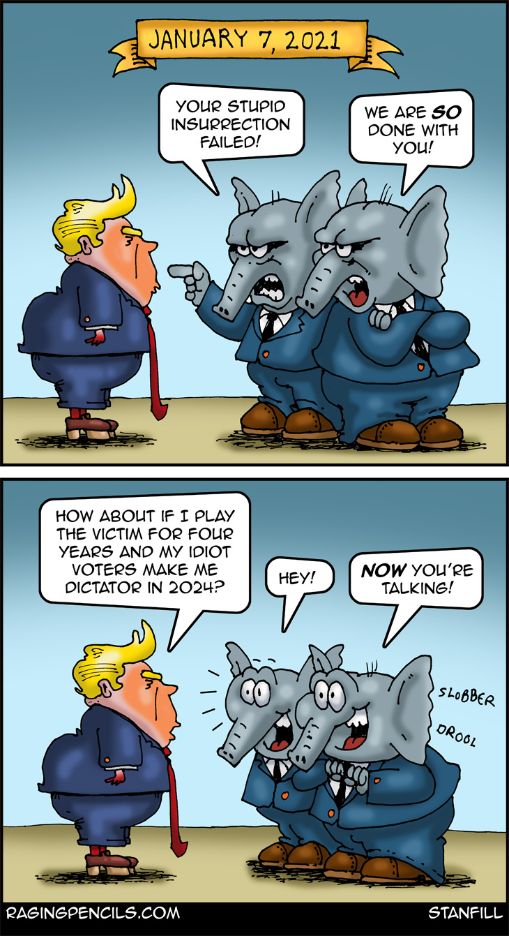 The progressive editorial cartoon about Republican spinelessness.