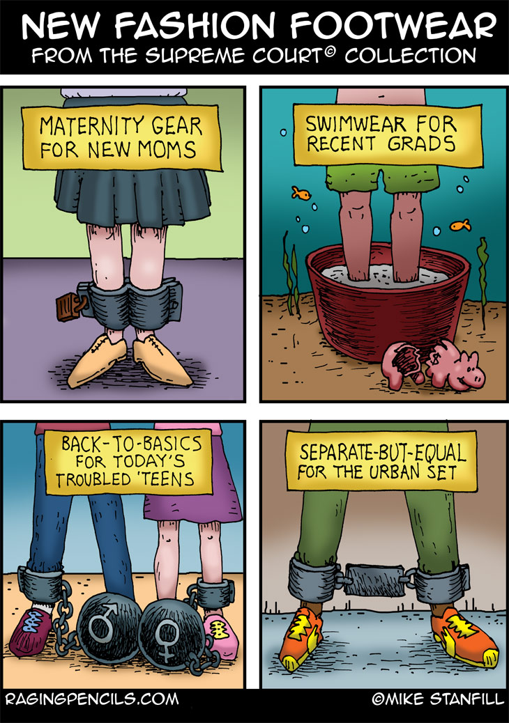 The progressive editorial cartoon about Supreme court overreach.