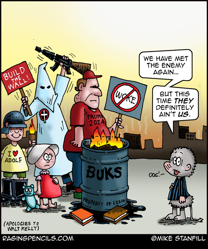 The progressive editorial cartoon about us versus them... and them sucks.