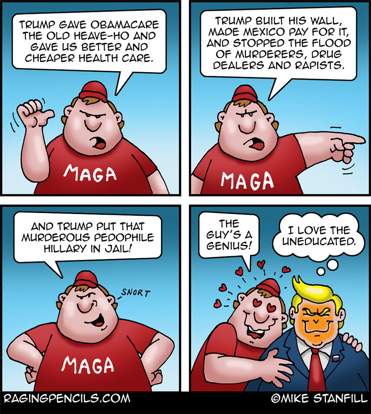 The progressive comic about Trump's moronic base