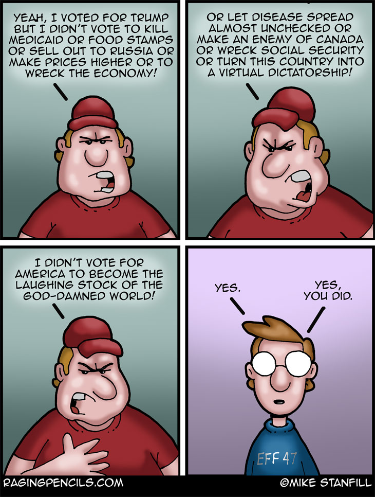 The progressive comic about MAGA obliviousness about Trump