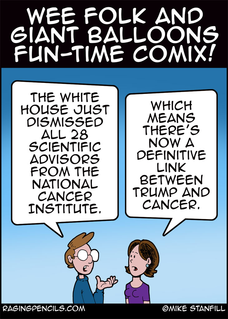 The progressive comic about why Trump seems to like cancer