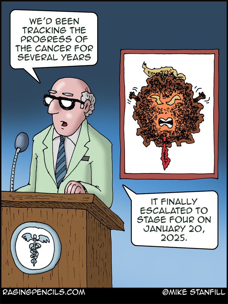 The progressive comic about Trump as literal cancer.