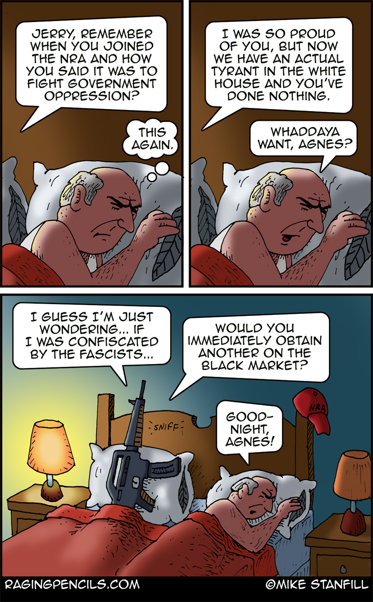 The progressive comic about why the NRA is okay with tyranny.