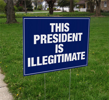 GOP Hippocratic oath: 'First do no help.' trmp is illegitimate yard sign